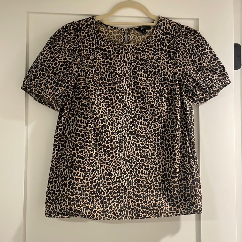 J Crew Short Sleeve Puff Sleeve Shirt